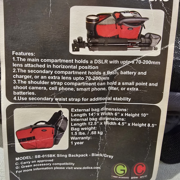 Dolica Camera Sling Backpack - Picture 1 of 10